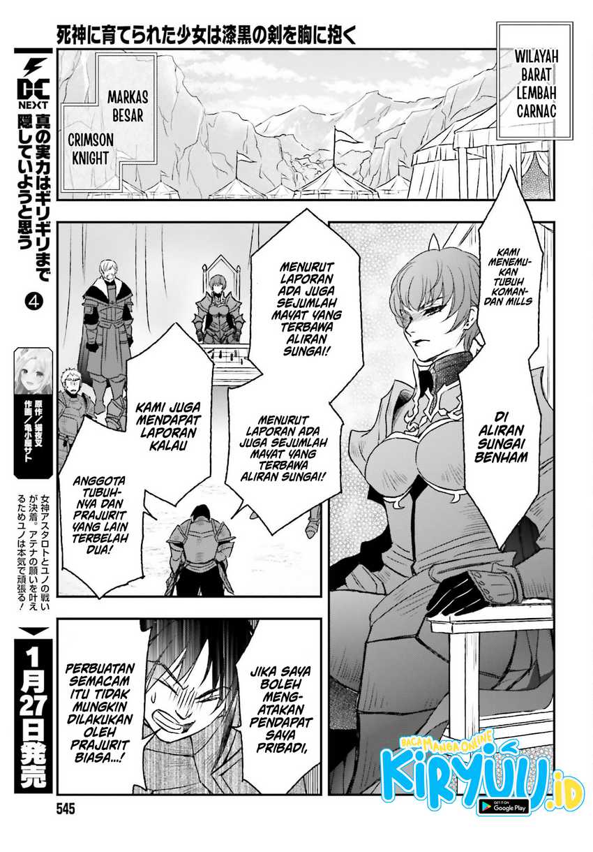 Shinigami ni Sodaterareta Shoujo wa Shikkoku no Tsurugi wo Mune ni Idaku Chapter 35 - halaman 14