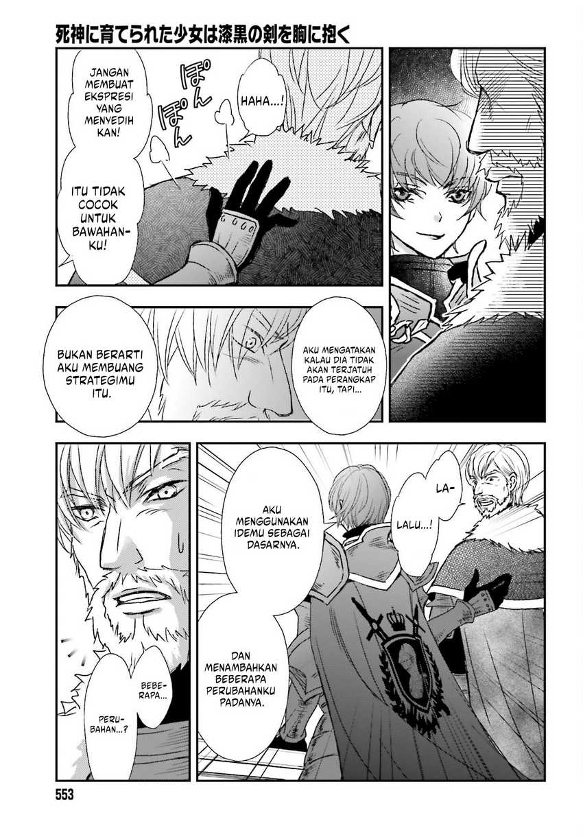 Shinigami ni Sodaterareta Shoujo wa Shikkoku no Tsurugi wo Mune ni Idaku Chapter 35 - halaman 22