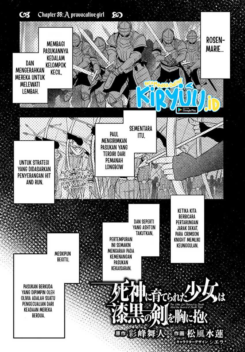 Shinigami ni Sodaterareta Shoujo wa Shikkoku no Tsurugi wo Mune ni Idaku Chapter 35 - halaman 4