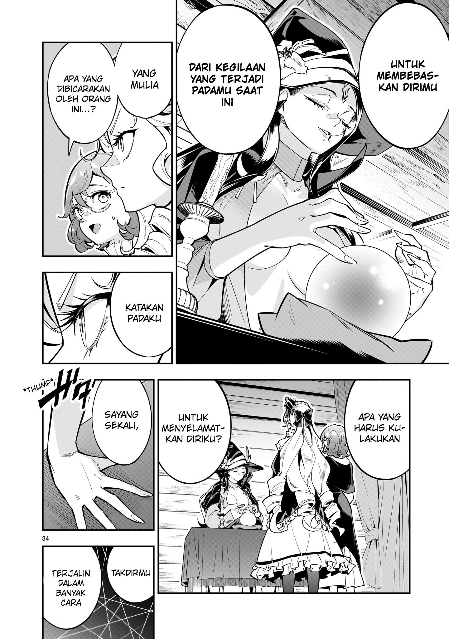 Shinimodori Oujo wa Ikinobiru Tame ni Yuri Harem wo Tsukuru Koto ni Shita Chapter 1 - halaman 34