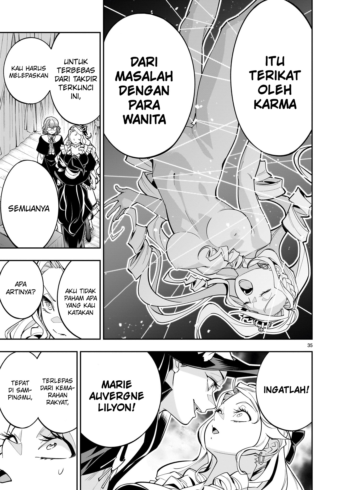 Shinimodori Oujo wa Ikinobiru Tame ni Yuri Harem wo Tsukuru Koto ni Shita Chapter 1 - halaman 35