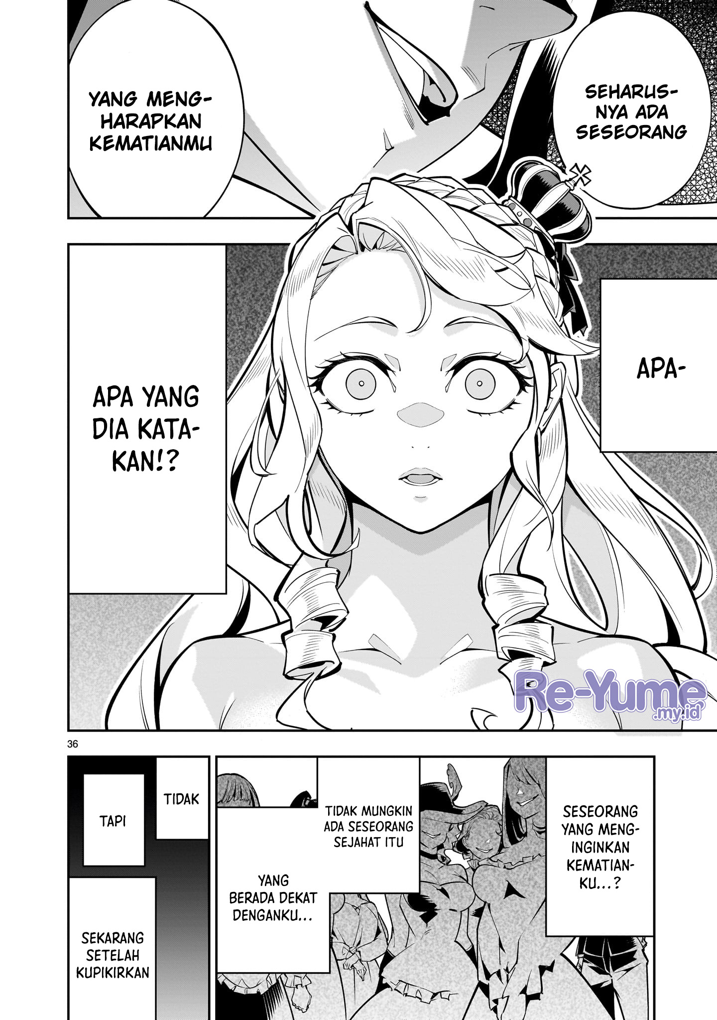Shinimodori Oujo wa Ikinobiru Tame ni Yuri Harem wo Tsukuru Koto ni Shita Chapter 1 - halaman 36