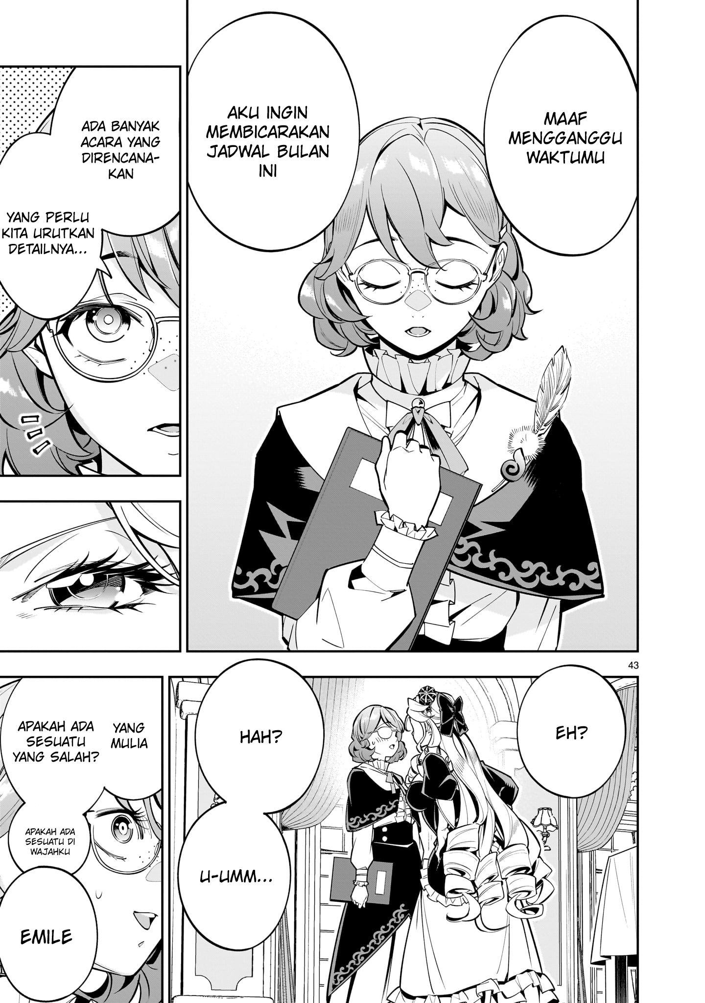 Shinimodori Oujo wa Ikinobiru Tame ni Yuri Harem wo Tsukuru Koto ni Shita Chapter 1 - halaman 43