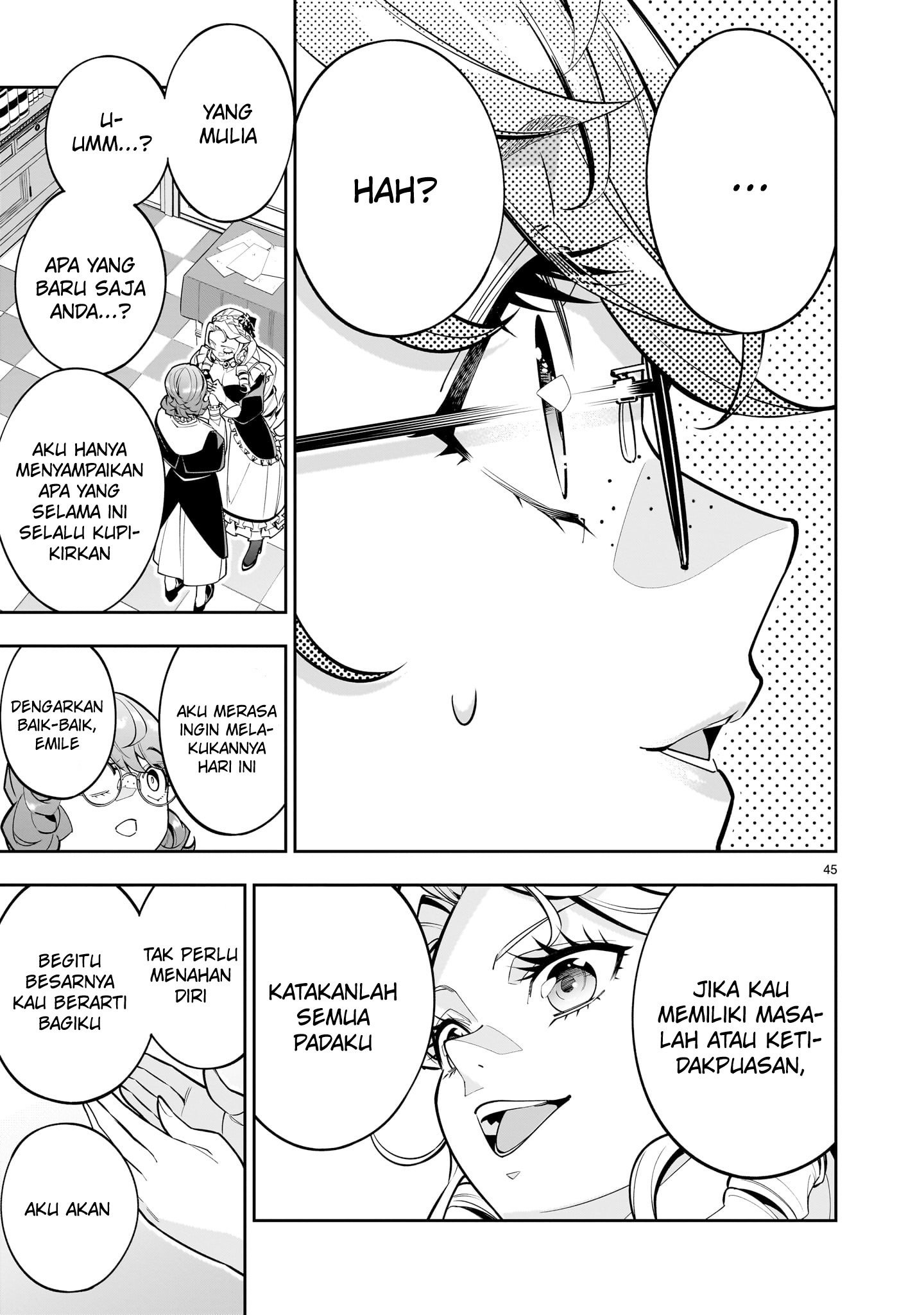Shinimodori Oujo wa Ikinobiru Tame ni Yuri Harem wo Tsukuru Koto ni Shita Chapter 1 - halaman 45