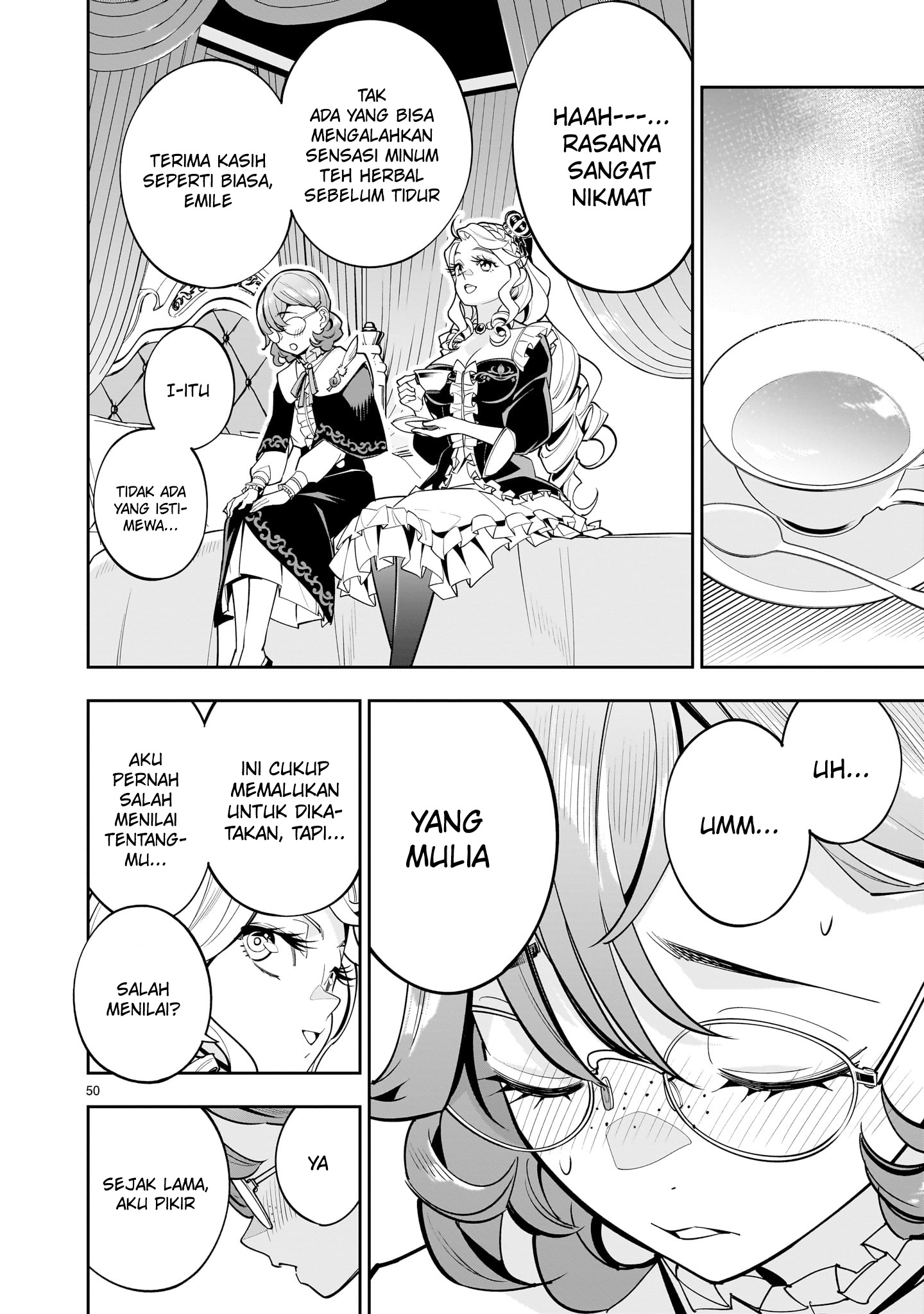Shinimodori Oujo wa Ikinobiru Tame ni Yuri Harem wo Tsukuru Koto ni Shita Chapter 1 - halaman 49