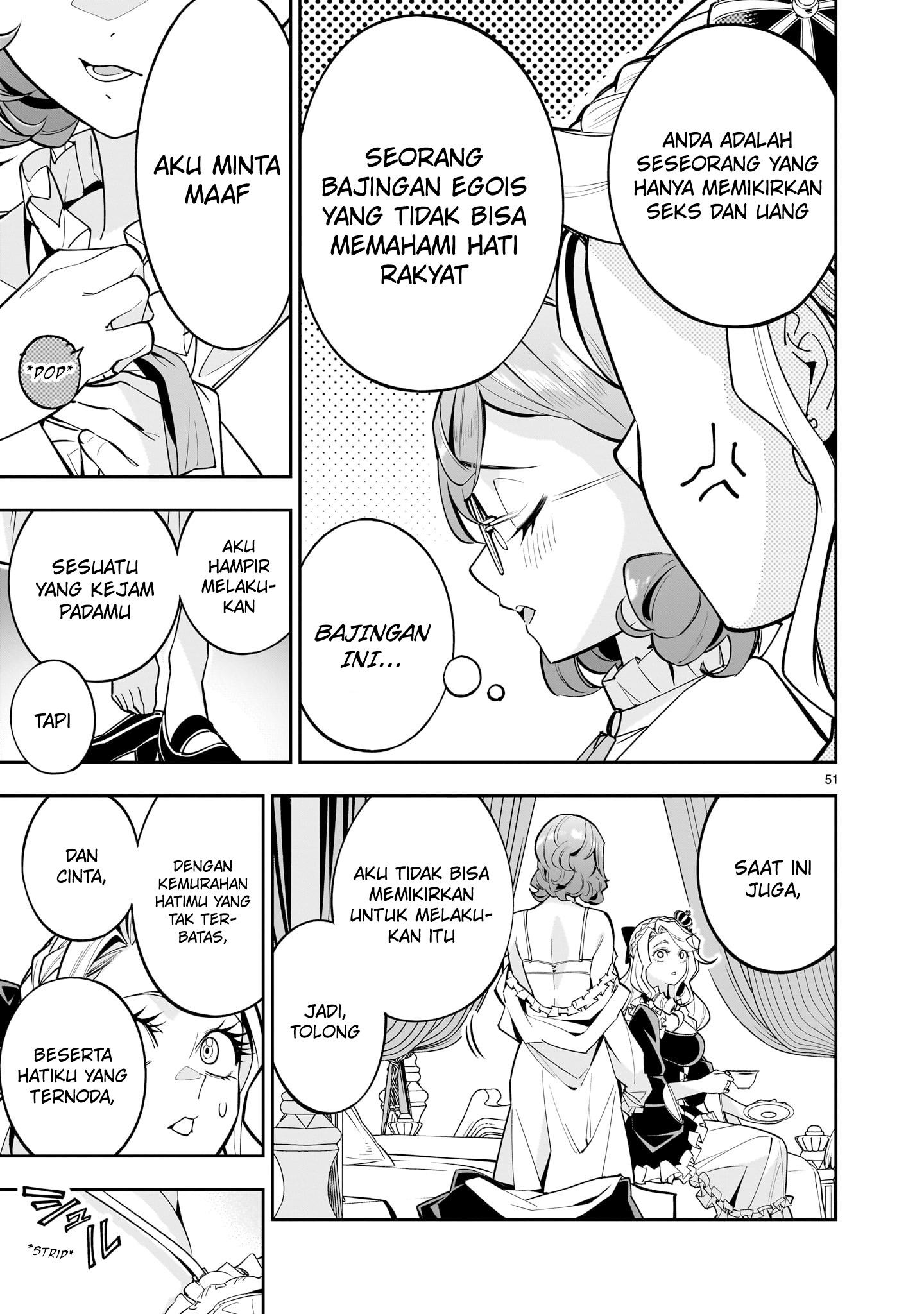 Shinimodori Oujo wa Ikinobiru Tame ni Yuri Harem wo Tsukuru Koto ni Shita Chapter 1 - halaman 50