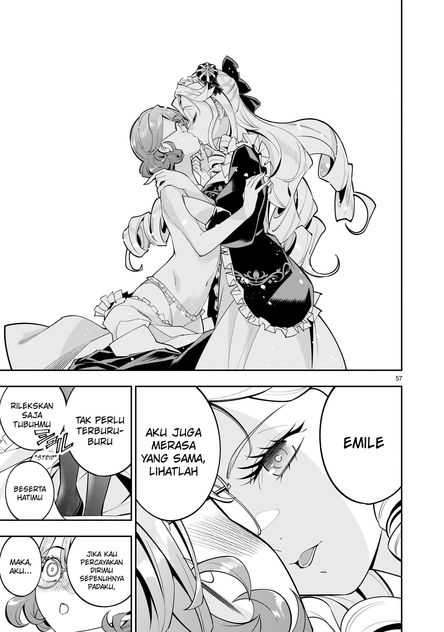 Shinimodori Oujo wa Ikinobiru Tame ni Yuri Harem wo Tsukuru Koto ni Shita Chapter 1 - halaman 55