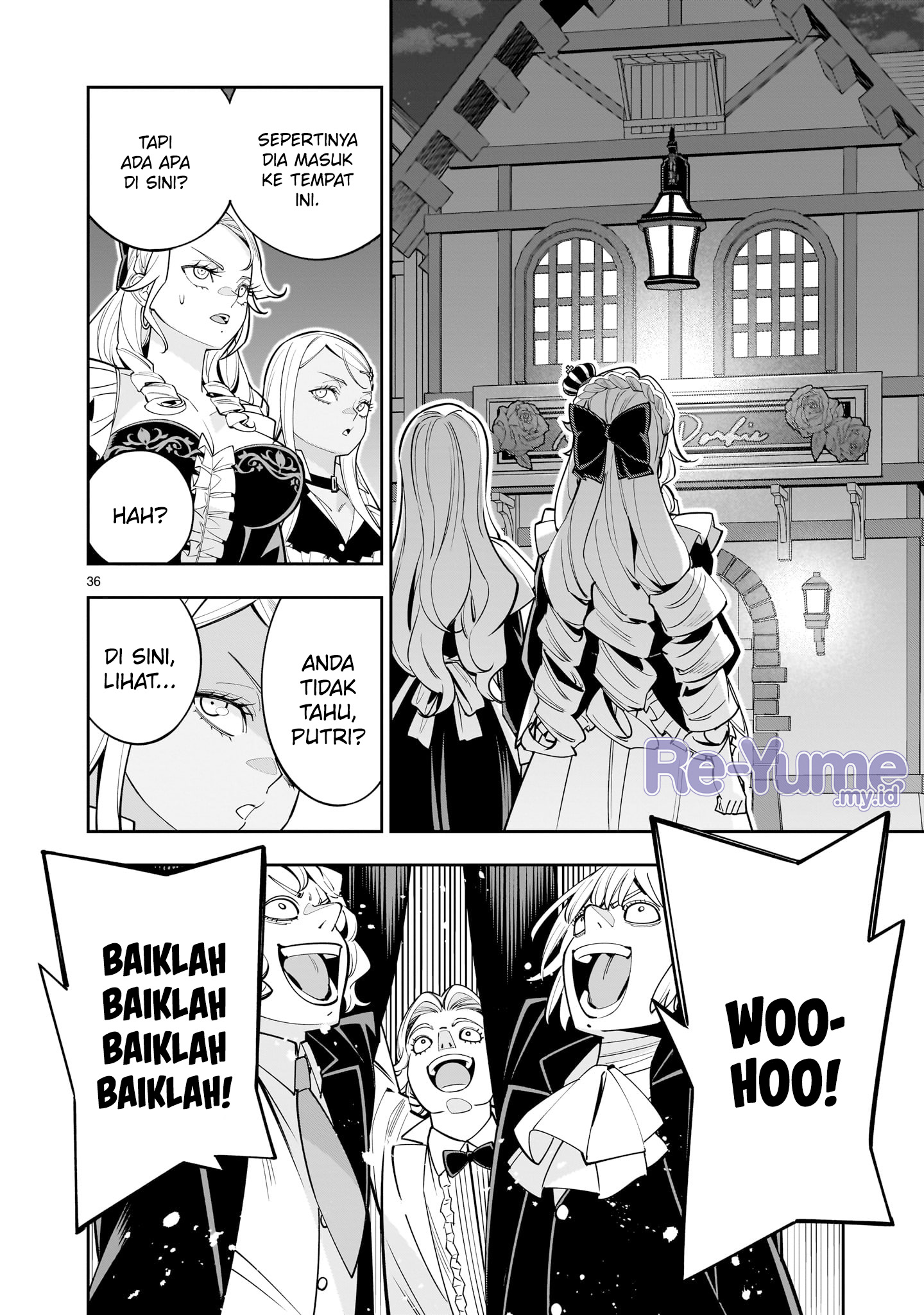 Shinimodori Oujo wa Ikinobiru Tame ni Yuri Harem wo Tsukuru Koto ni Shita Chapter 3 - halaman 36