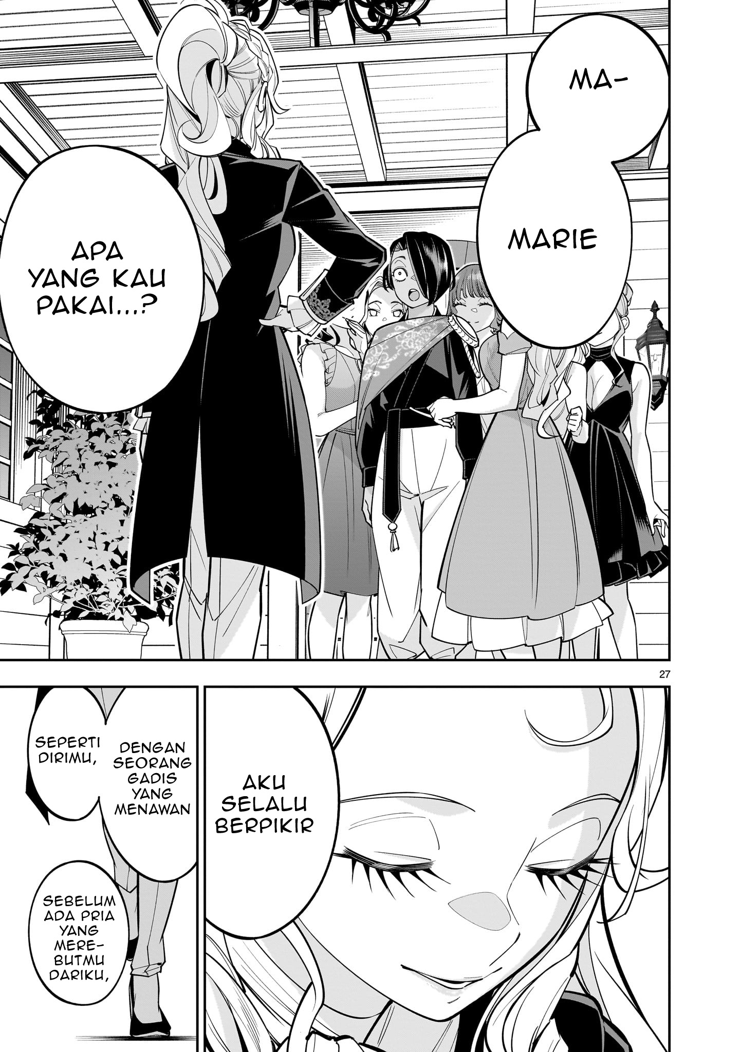 Shinimodori Oujo wa Ikinobiru Tame ni Yuri Harem wo Tsukuru Koto ni Shita Chapter 4 - halaman 28
