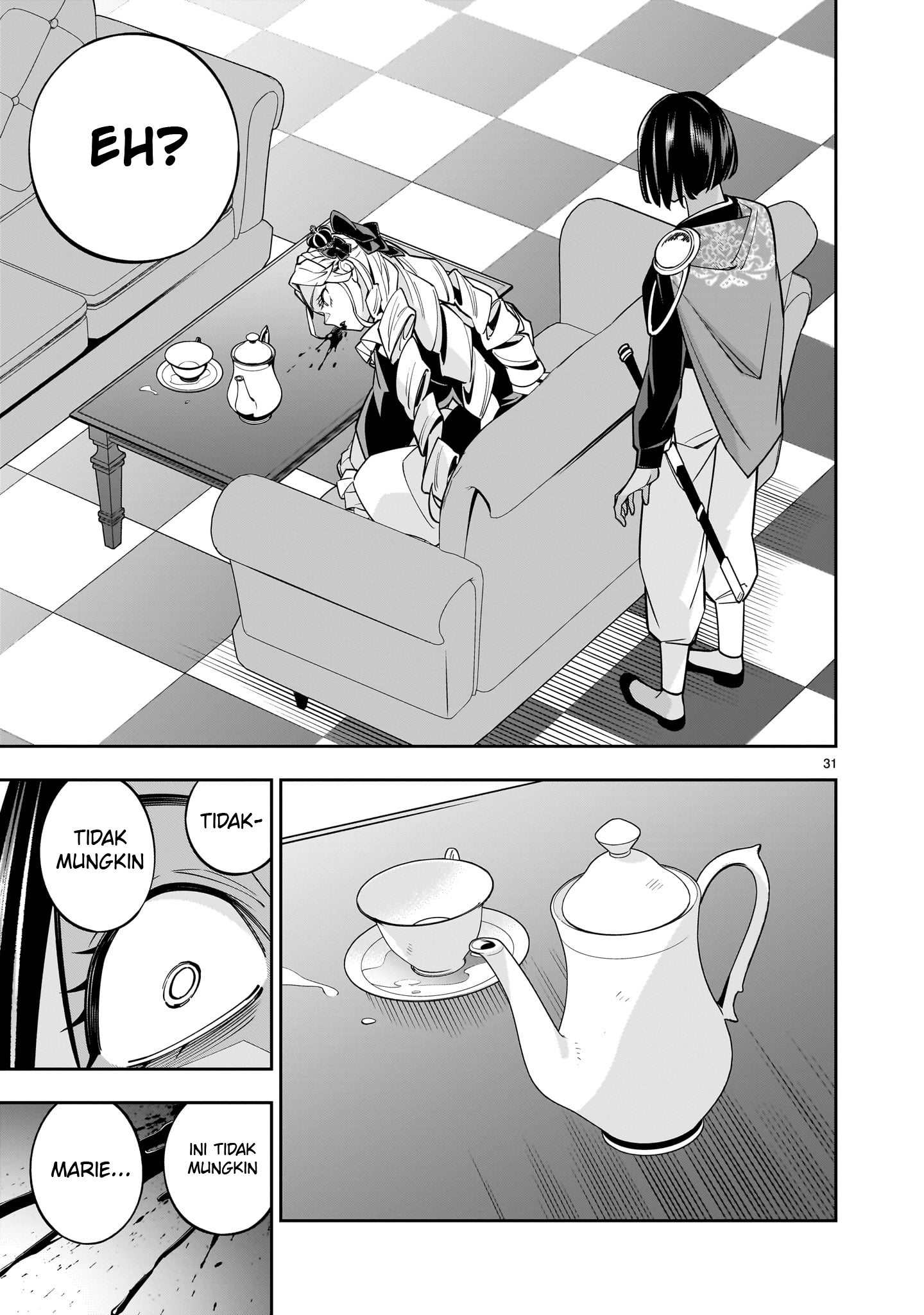Shinimodori Oujo wa Ikinobiru Tame ni Yuri Harem wo Tsukuru Koto ni Shita Chapter 5 - halaman 31