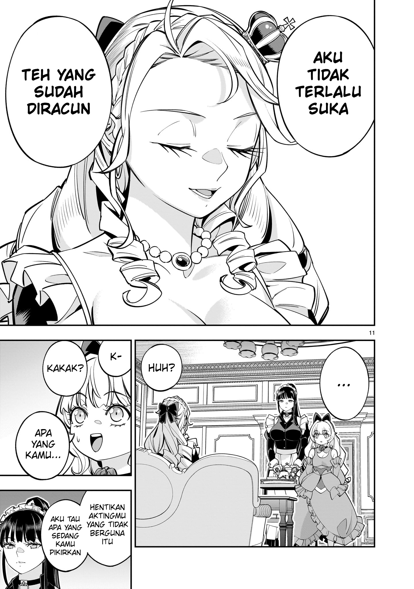 Shinimodori Oujo wa Ikinobiru Tame ni Yuri Harem wo Tsukuru Koto ni Shita Chapter 7 - halaman 11