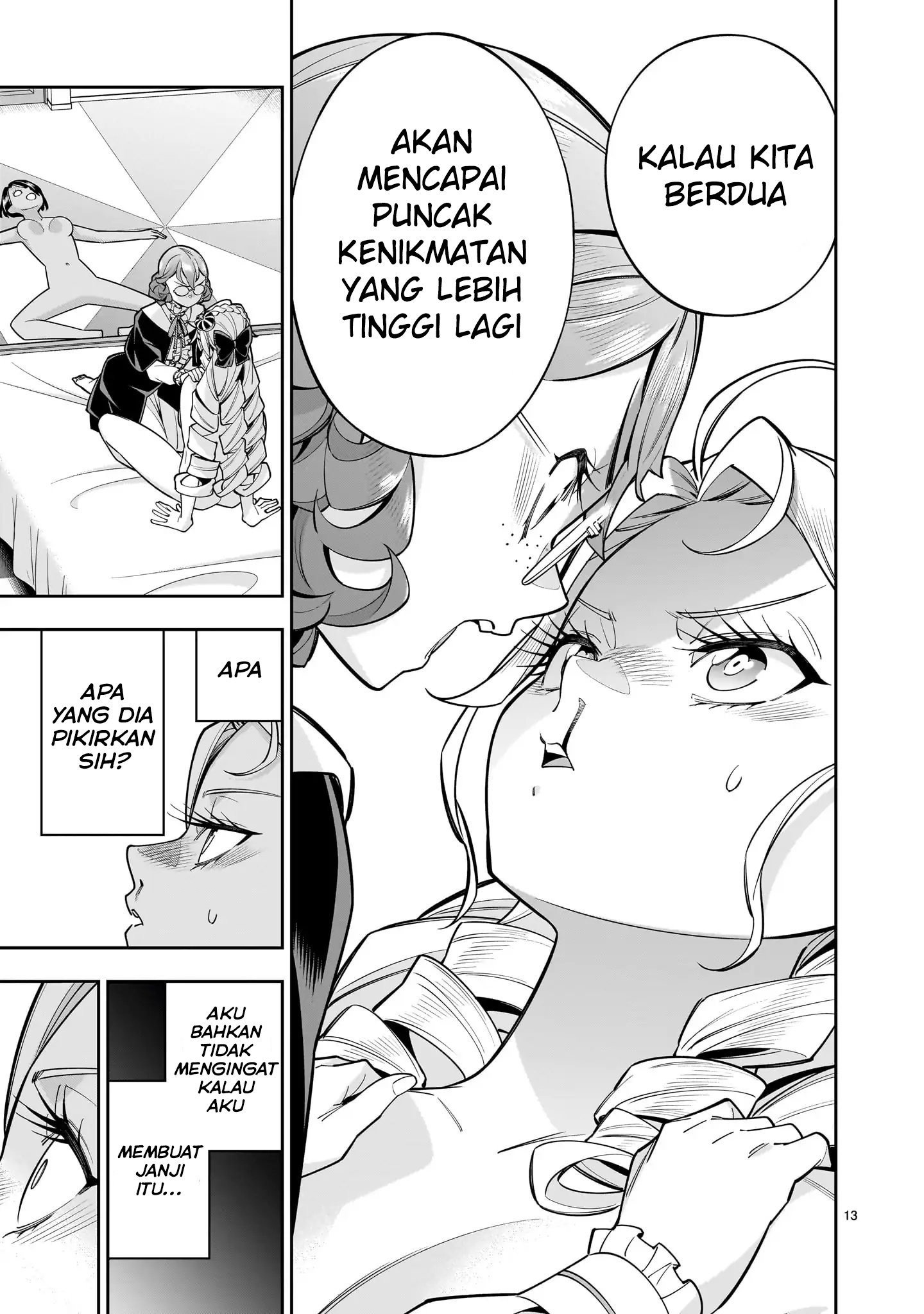 Shinimodori Oujo wa Ikinobiru Tame ni Yuri Harem wo Tsukuru Koto ni Shita Chapter 8 - halaman 14