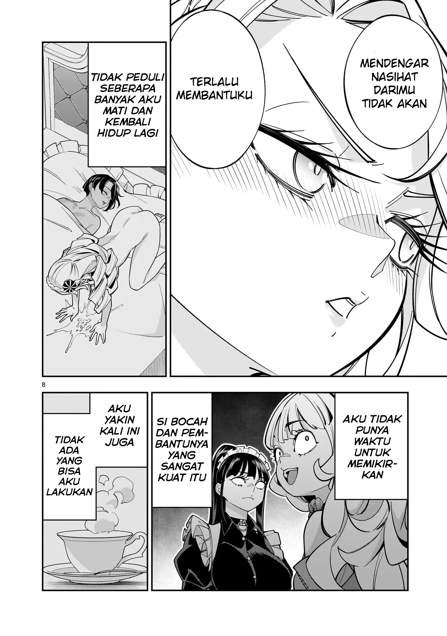 Shinimodori Oujo wa Ikinobiru Tame ni Yuri Harem wo Tsukuru Koto ni Shita Chapter 8 - halaman 9