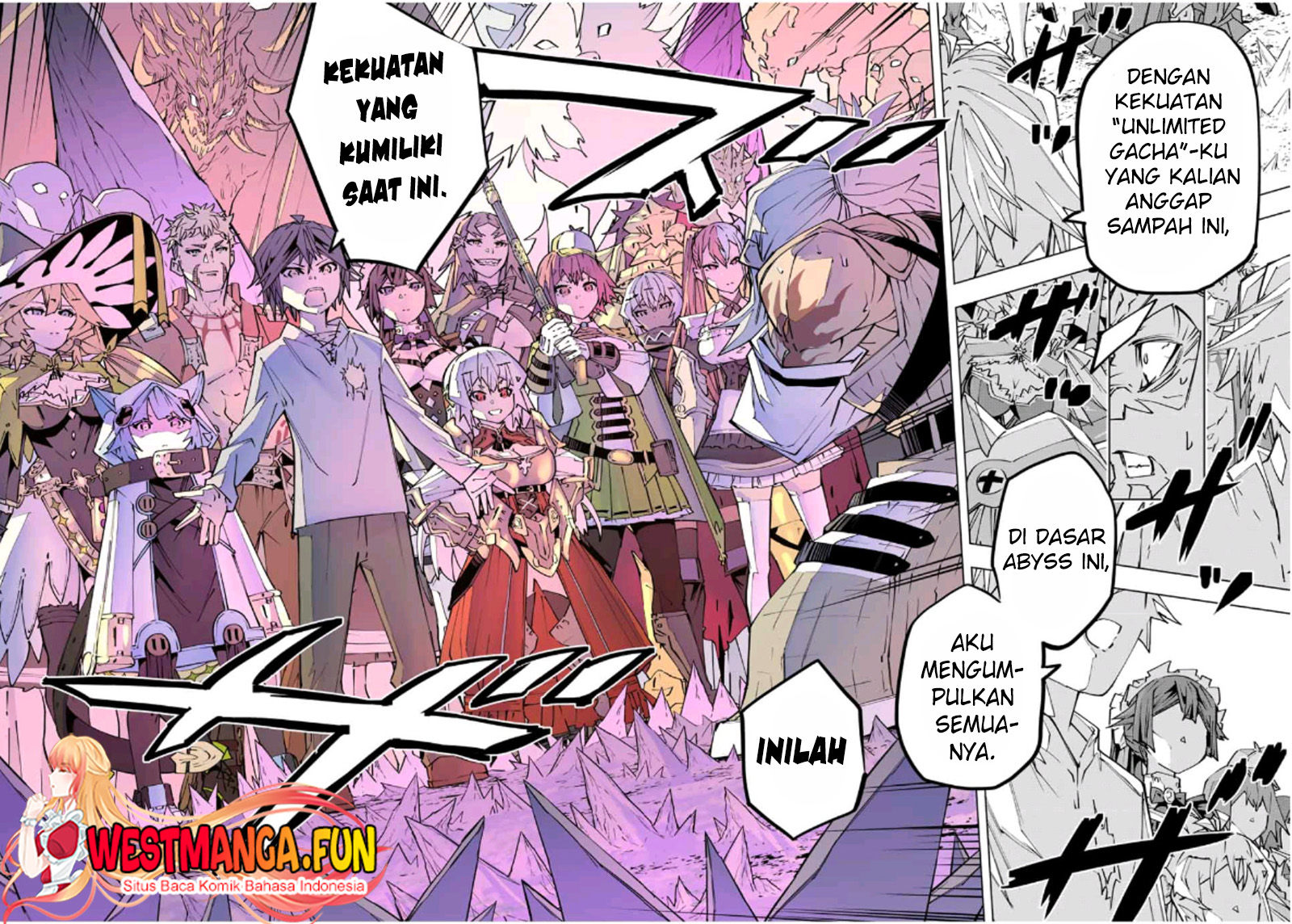 Shinjiteita Nakama-tachi ni Dungeon Okuchi de Korosarekaketa ga Gift "Mugen Gacha" de Level 9999 no Nakama-tachi wo Te ni Irete Moto Party Member to Sekai ni Fukushuu & "Zamaa!" Shimasu! Chapter 113 - halaman 8