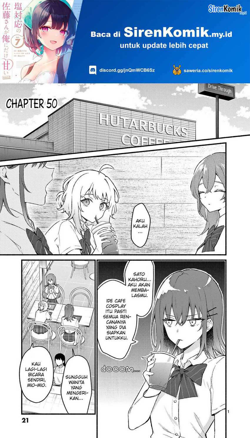 Shiotaiou no Sato-san ga Ore ni dake Amai Chapter 50 - halaman 2