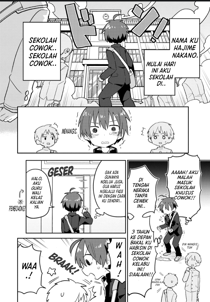 Shishunki to Danshikou!? to Nakano-kun Chapter 1 - halaman 2