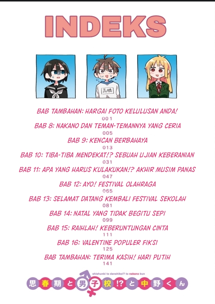 Shishunki to Danshikou!? to Nakano-kun Chapter 8 - halaman 7