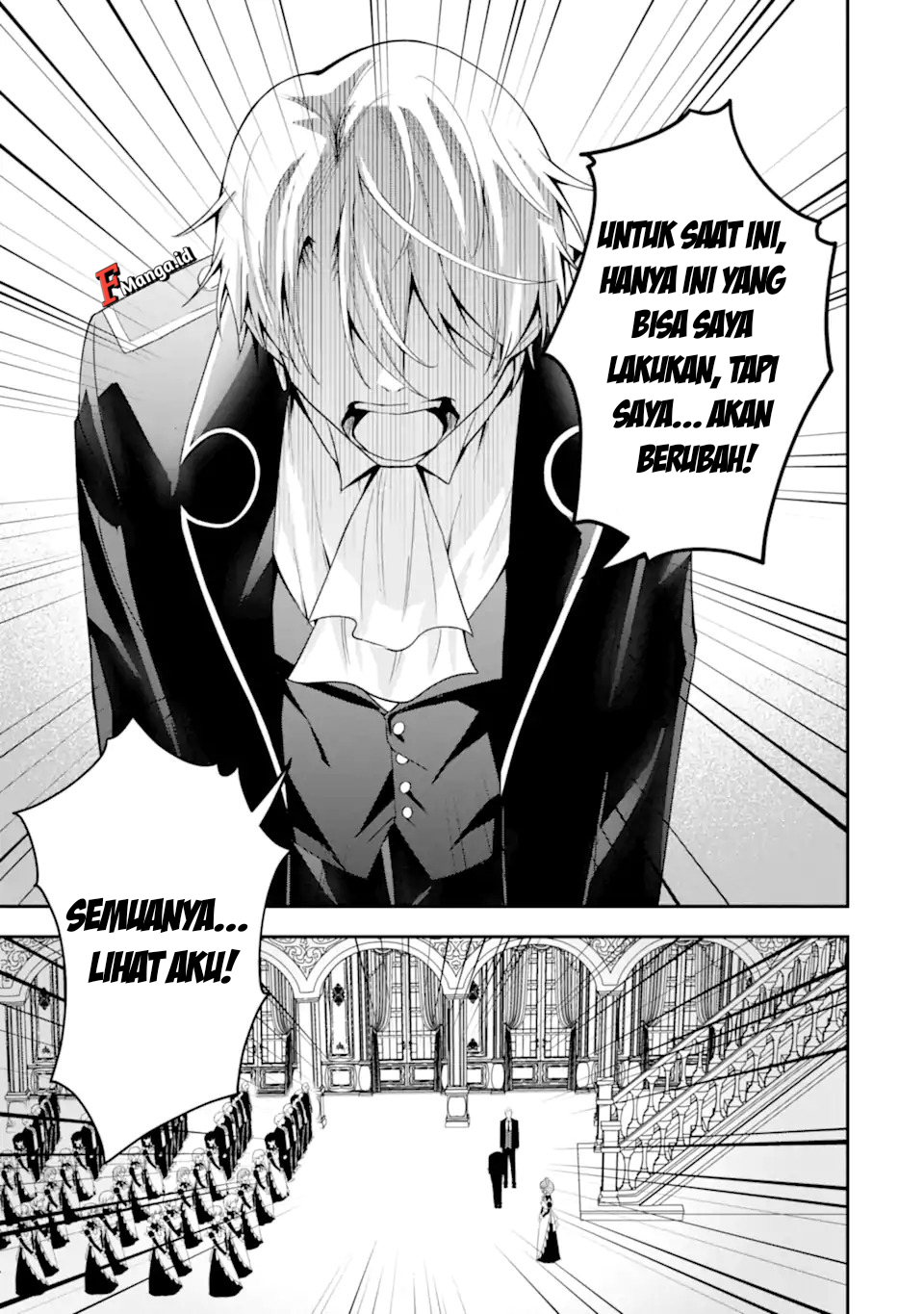Shokei Flag no Akuyaku Kizoku ni Tensei shita ga, Shinitakunai node Yami Mahou wo Kiwamete Heroine-tachi wo Sukuimasu Chapter 1.1 - halaman 32