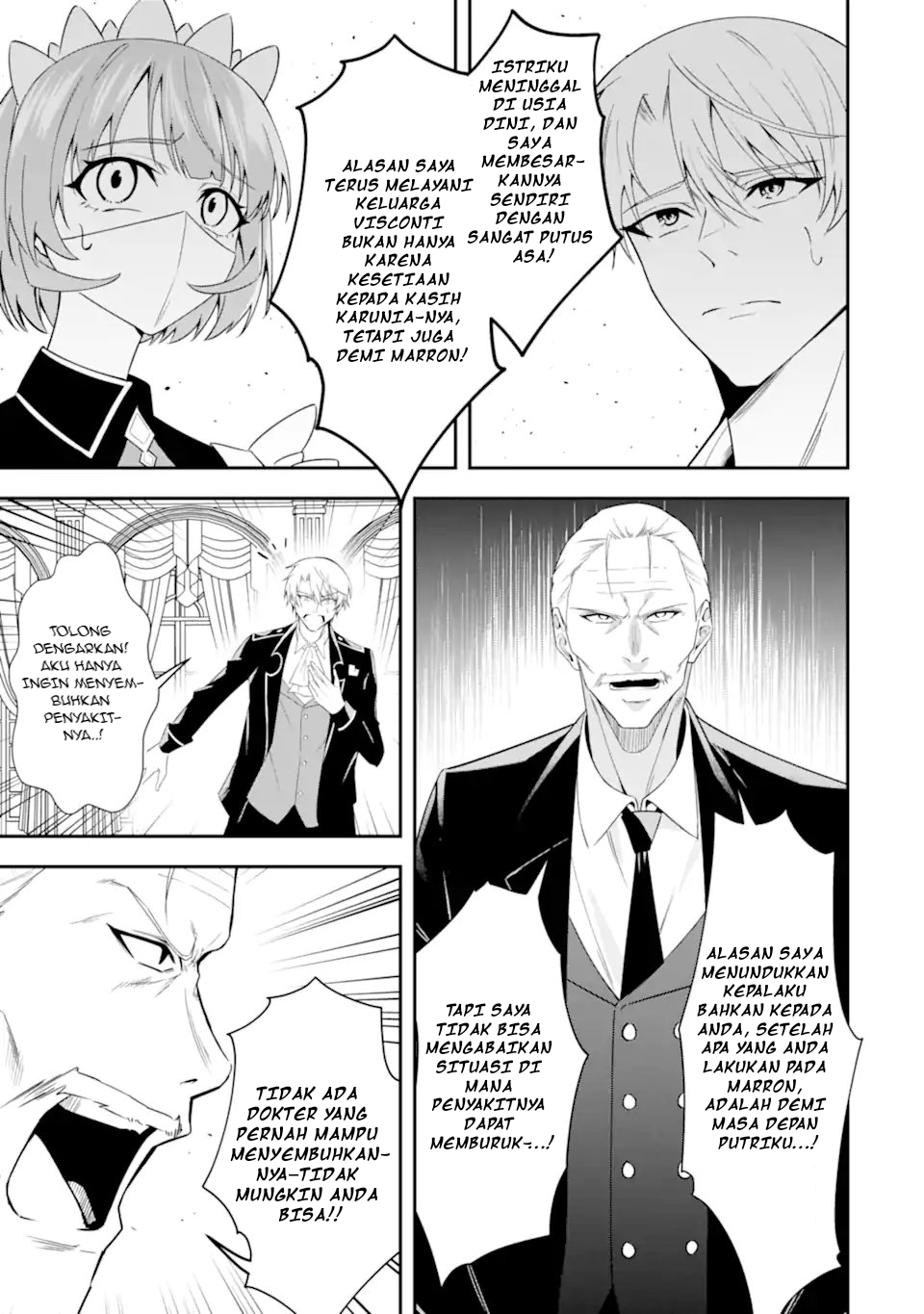 Shokei Flag no Akuyaku Kizoku ni Tensei shita ga, Shinitakunai node Yami Mahou wo Kiwamete Heroine-tachi wo Sukuimasu Chapter 2.1 - halaman 10