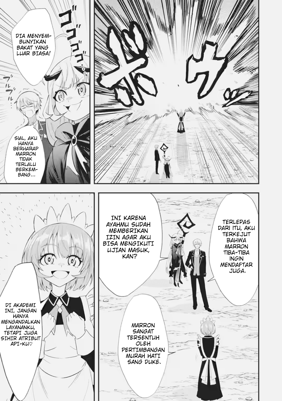 Shokei Flag no Akuyaku Kizoku ni Tensei shita ga, Shinitakunai node Yami Mahou wo Kiwamete Heroine-tachi wo Sukuimasu Chapter 3.3 - halaman 4
