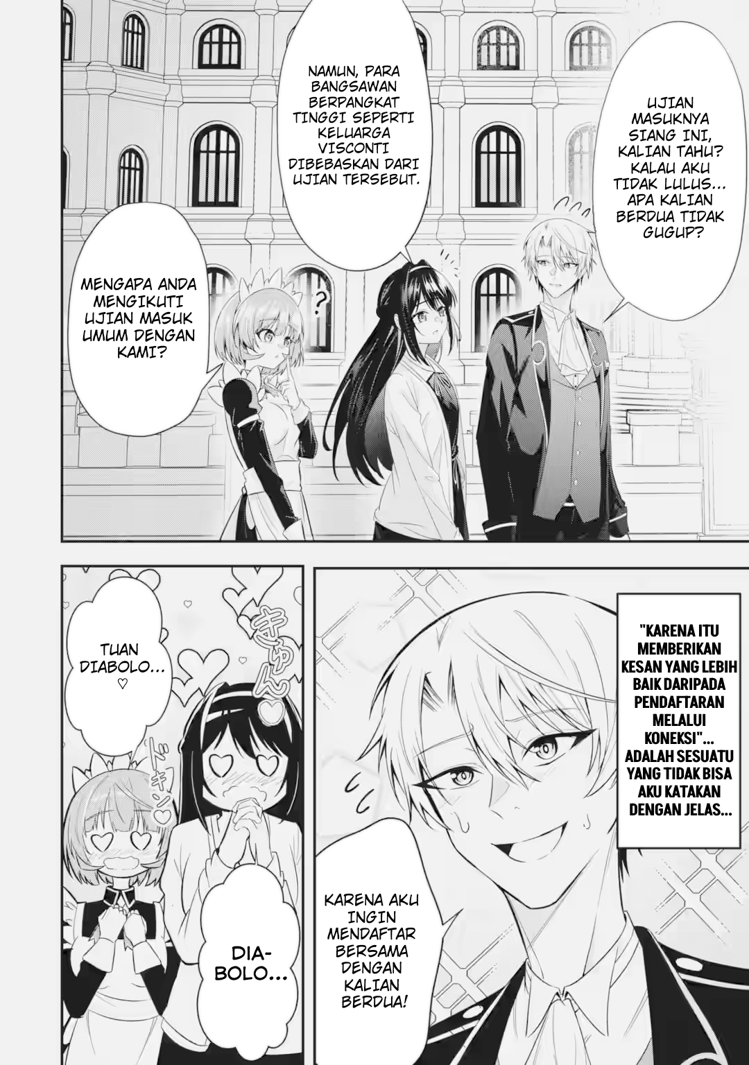 Shokei Flag no Akuyaku Kizoku ni Tensei shita ga, Shinitakunai node Yami Mahou wo Kiwamete Heroine-tachi wo Sukuimasu Chapter 3.3 - halaman 9