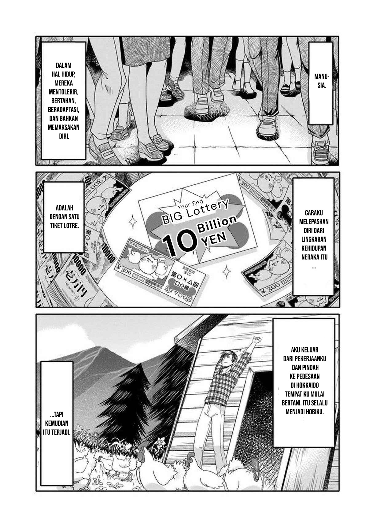 Shousha Man no Isekai Survival: Zettai Hito to wa Tsurumanee Chapter 1 - halaman 4