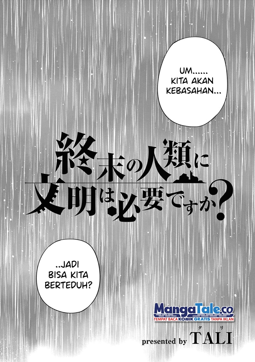 Shuumatsu no Jinrui ni Bunmei wa Hitsuyou desu ka? Chapter 6 - halaman 2