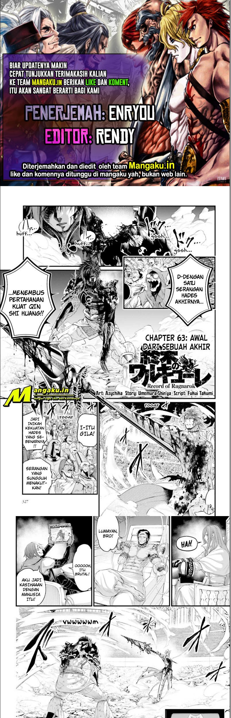 Shuumatsu no Valkyrie Chapter 63.1 - halaman 1