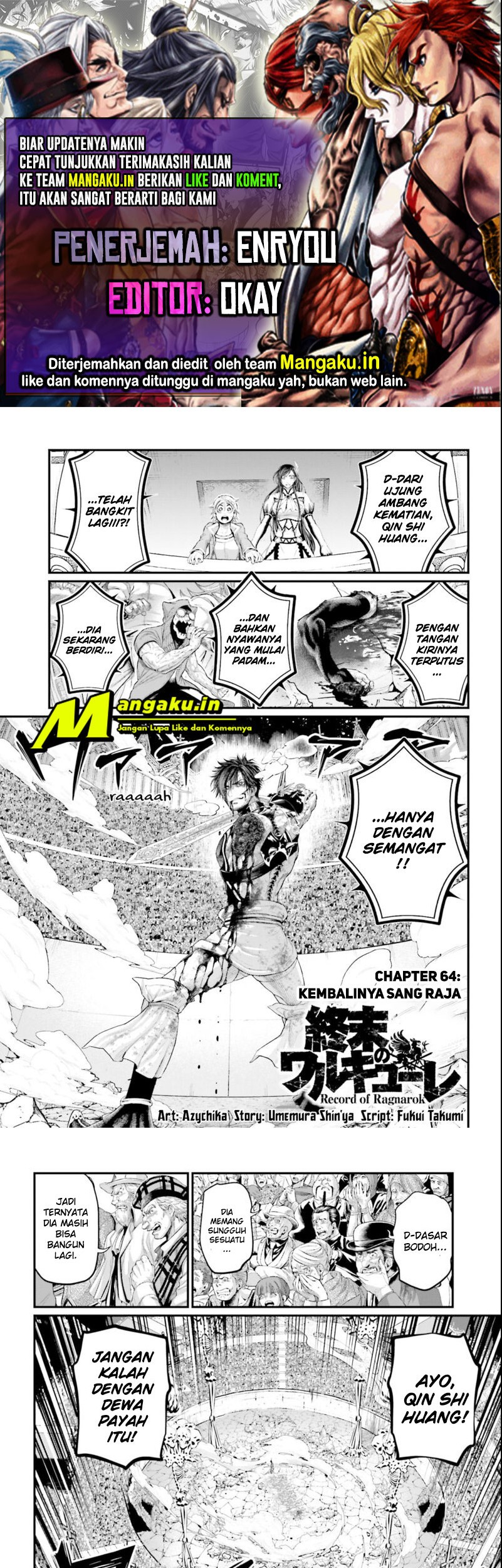 Shuumatsu no Valkyrie Chapter 64.1 - halaman 1
