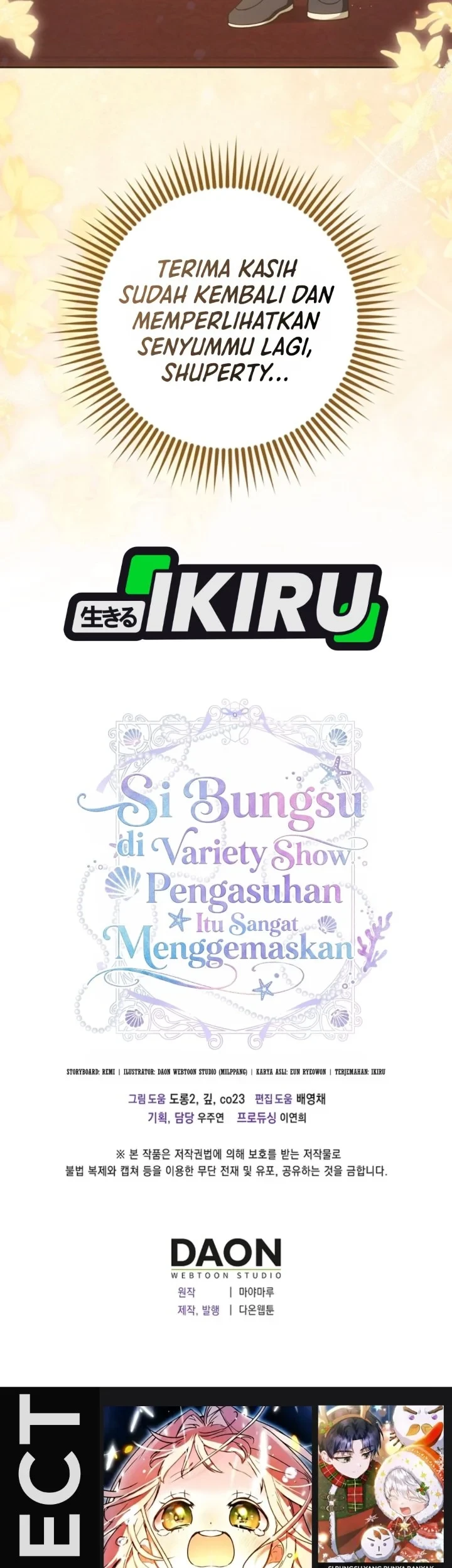 Si Bungsu di Variety Show Pengasuhan Itu Sangat Menggemaskan Chapter 36 - halaman 77