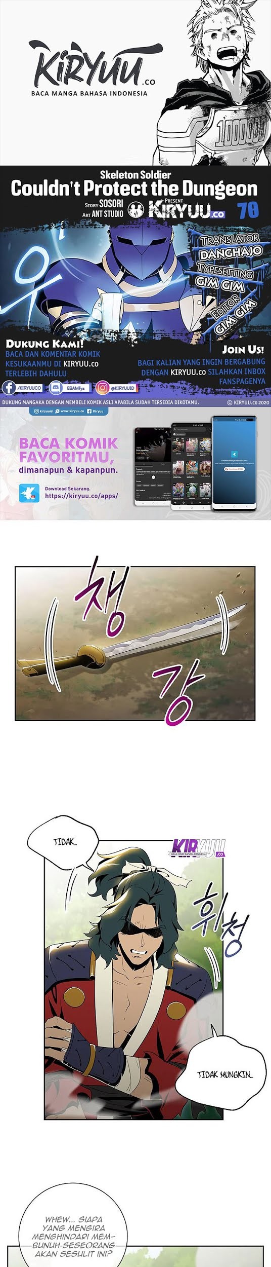 Skeleton Soldier Couldn’t Protect the Dungeon Chapter 70 - halaman 1