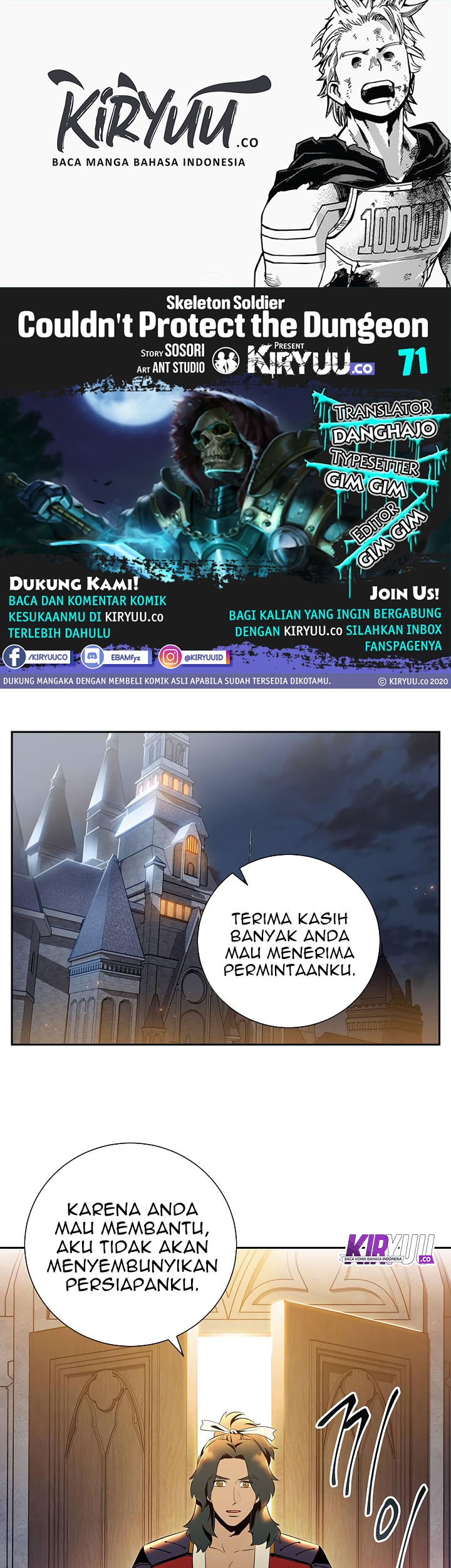 Skeleton Soldier Couldn’t Protect the Dungeon Chapter 71 - halaman 1