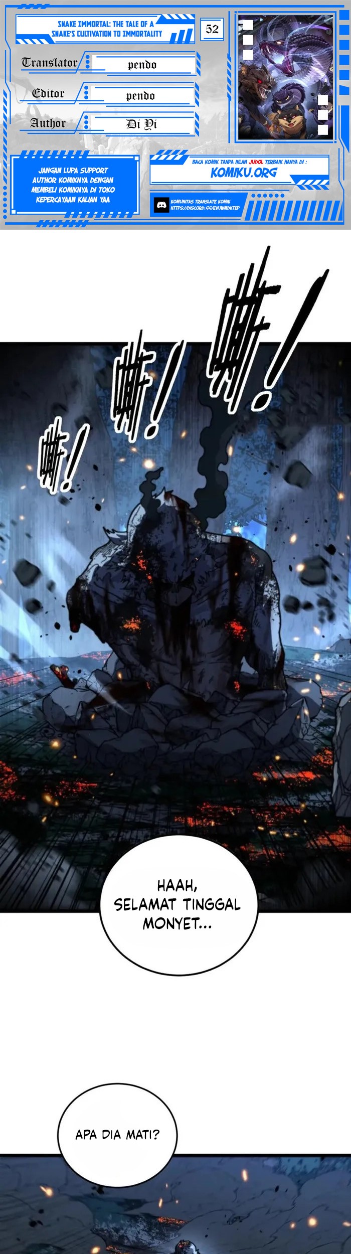 Snake Immortal: The Tale of a Snake’s Cultivation to Immortality Chapter 52 - halaman 1