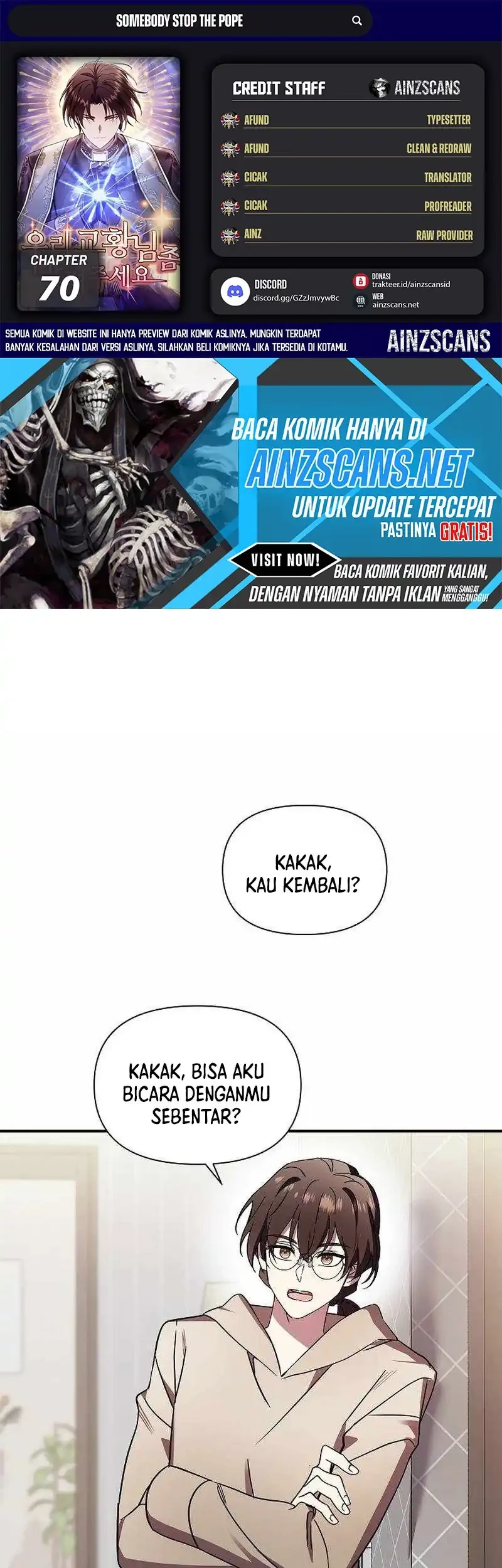 Somebody Stop the Pope Chapter 70 - halaman 1