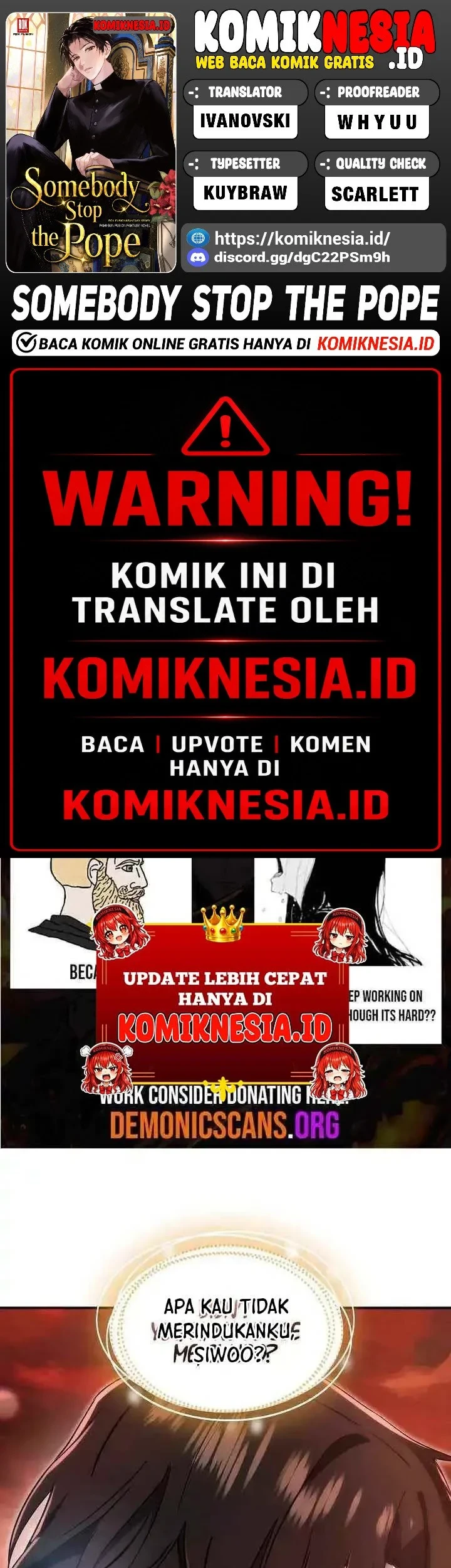 Somebody Stop the Pope Chapter 76 - halaman 1