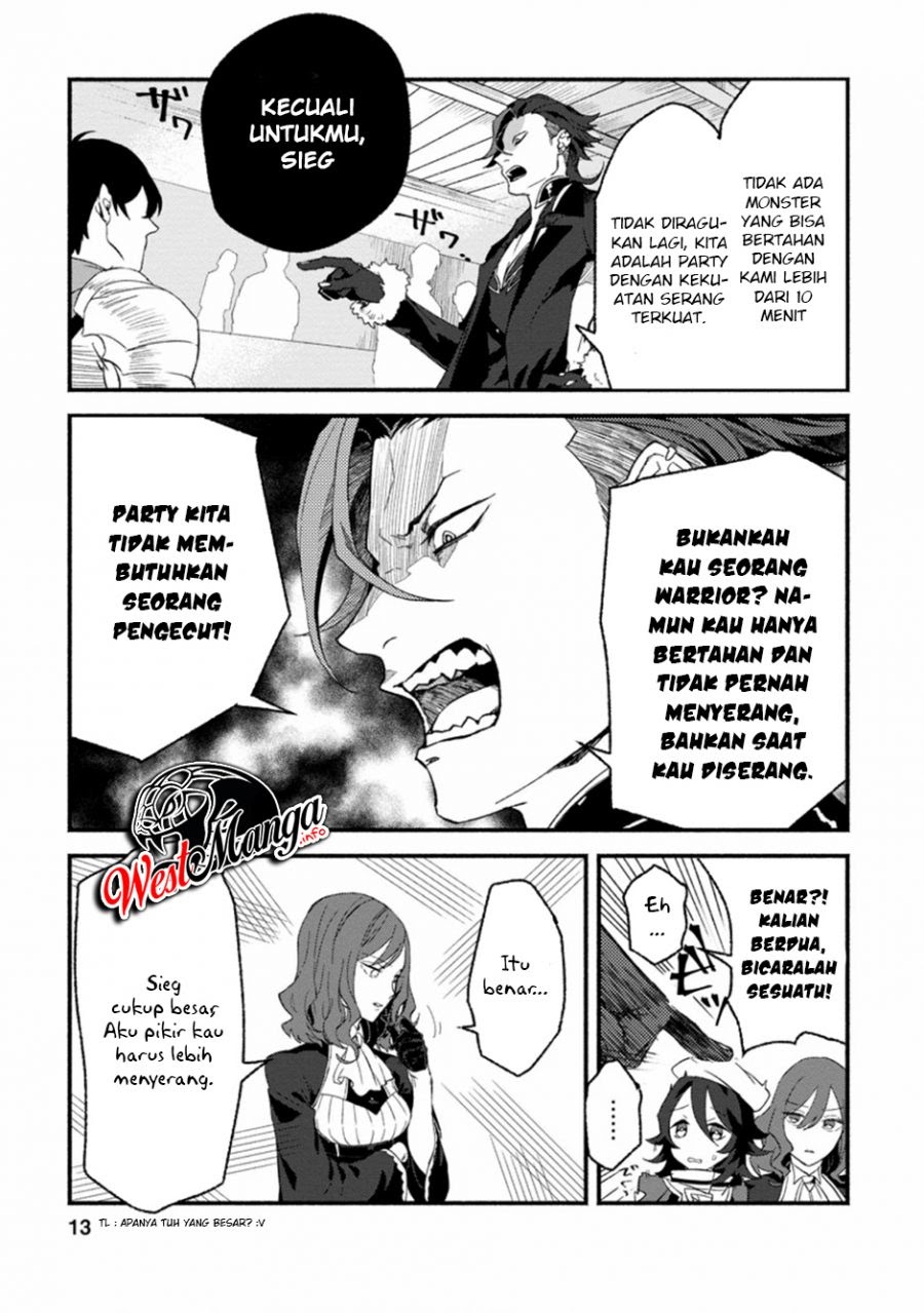 Sono Monban, Saikyou ni Tsuki: Tsuihou sareta Bougyoryoku 9999 no Senshi, Outo no Monban toshite Musou suru Chapter 1 - halaman 11