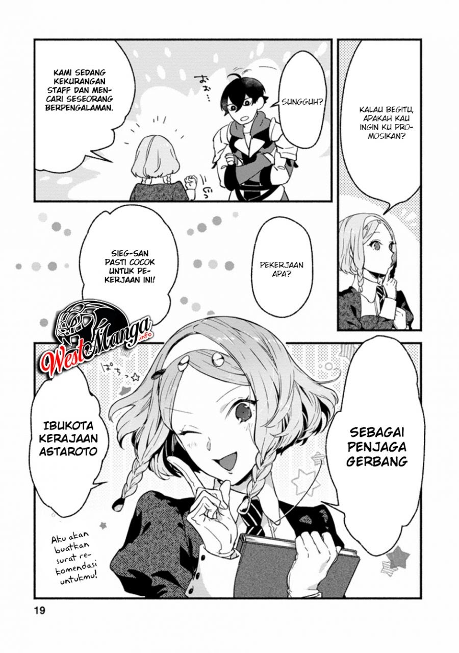 Sono Monban, Saikyou ni Tsuki: Tsuihou sareta Bougyoryoku 9999 no Senshi, Outo no Monban toshite Musou suru Chapter 1 - halaman 17
