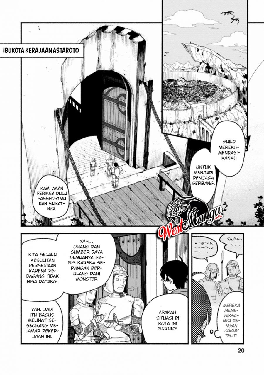 Sono Monban, Saikyou ni Tsuki: Tsuihou sareta Bougyoryoku 9999 no Senshi, Outo no Monban toshite Musou suru Chapter 1 - halaman 18