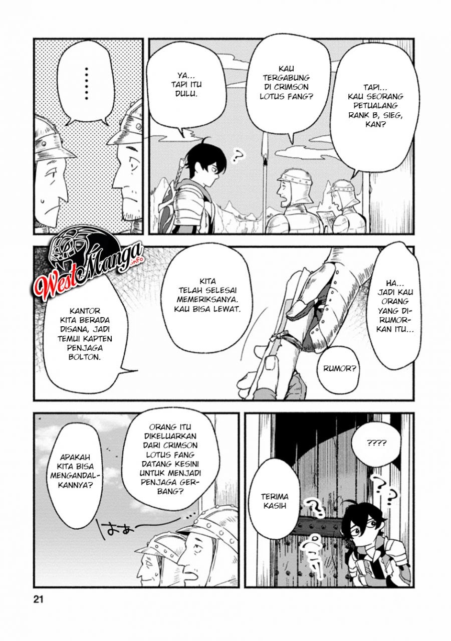 Sono Monban, Saikyou ni Tsuki: Tsuihou sareta Bougyoryoku 9999 no Senshi, Outo no Monban toshite Musou suru Chapter 1 - halaman 19