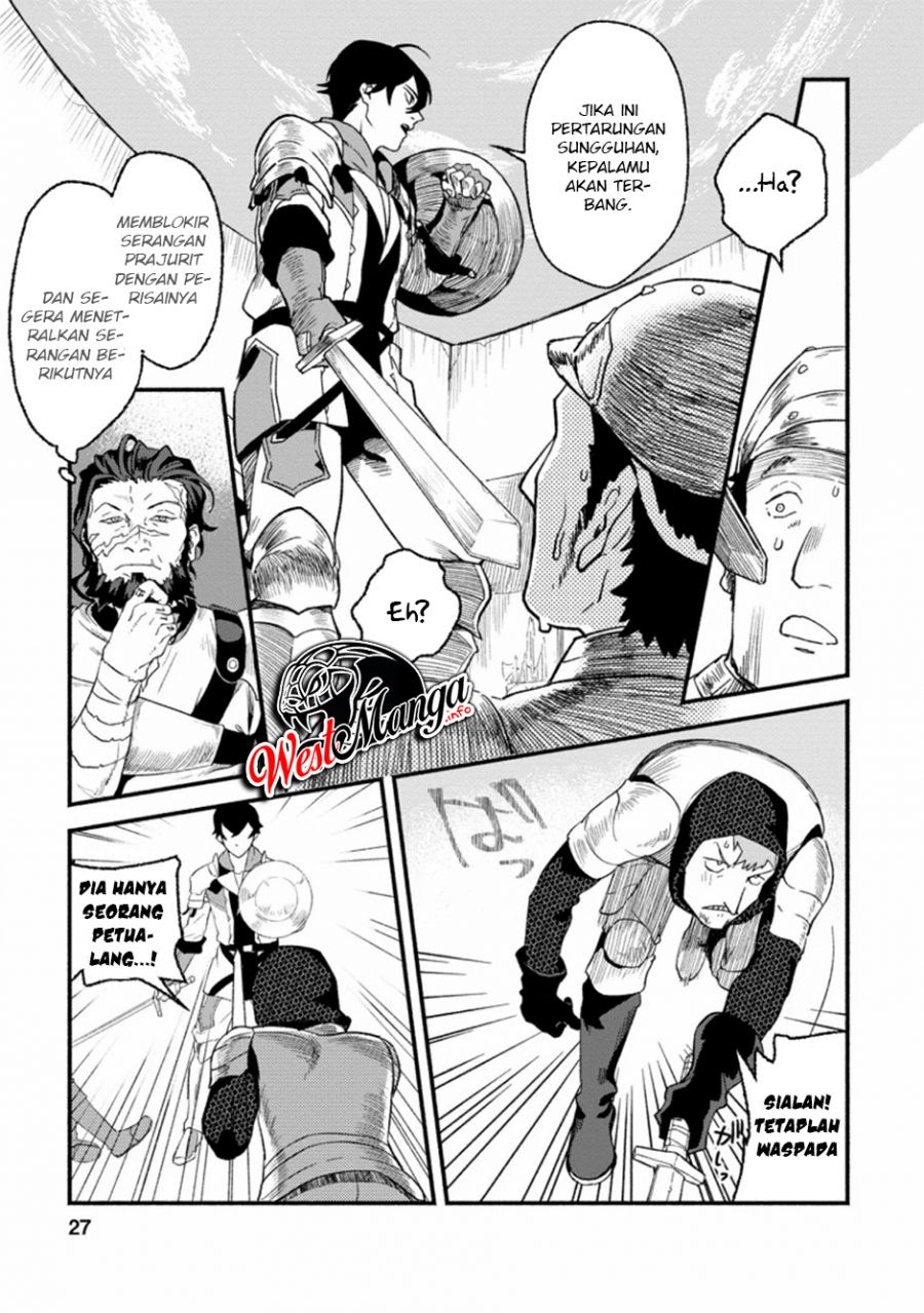 Sono Monban, Saikyou ni Tsuki: Tsuihou sareta Bougyoryoku 9999 no Senshi, Outo no Monban toshite Musou suru Chapter 1 - halaman 26