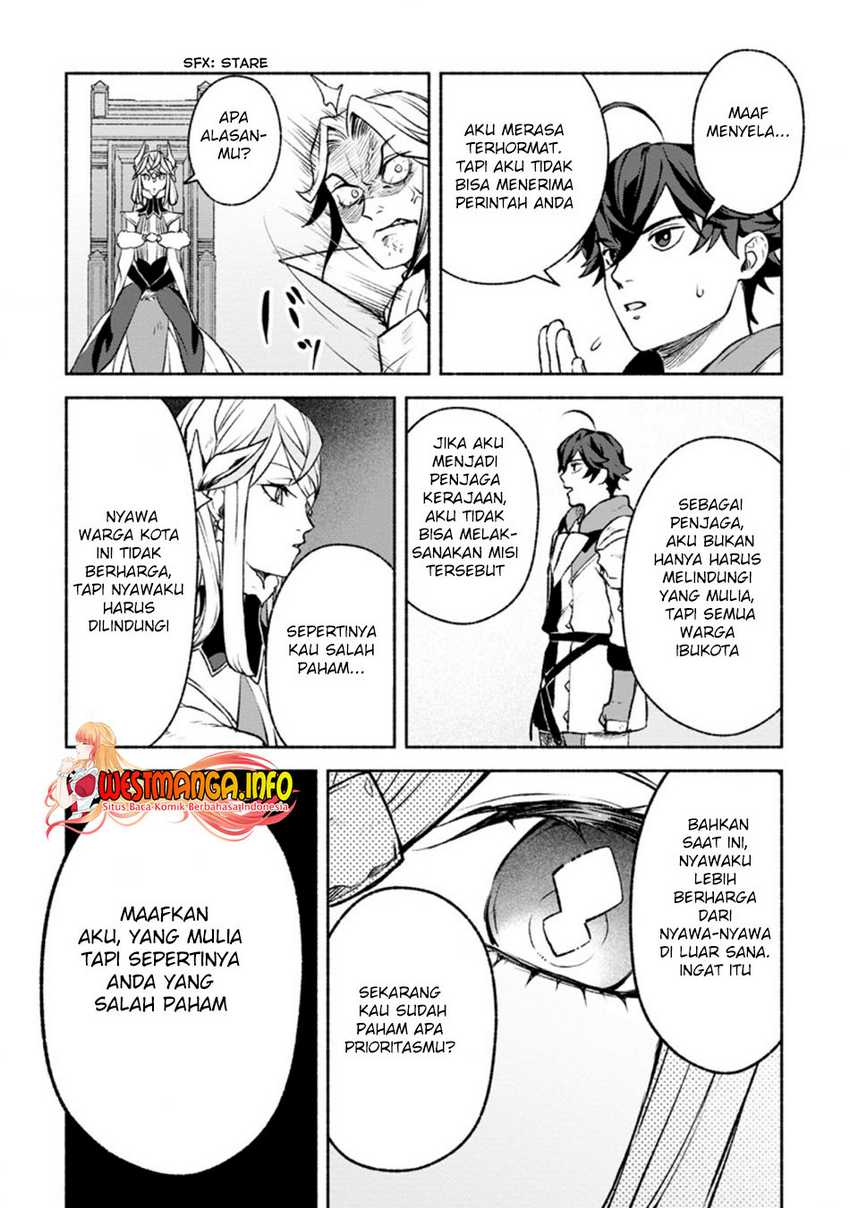 Sono Monban, Saikyou ni Tsuki: Tsuihou sareta Bougyoryoku 9999 no Senshi, Outo no Monban toshite Musou suru Chapter 14.2 - halaman 11