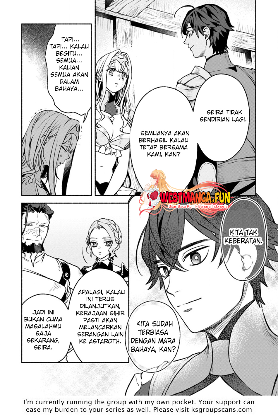 Sono Monban, Saikyou ni Tsuki: Tsuihou sareta Bougyoryoku 9999 no Senshi, Outo no Monban toshite Musou suru Chapter 28.1 - halaman 18