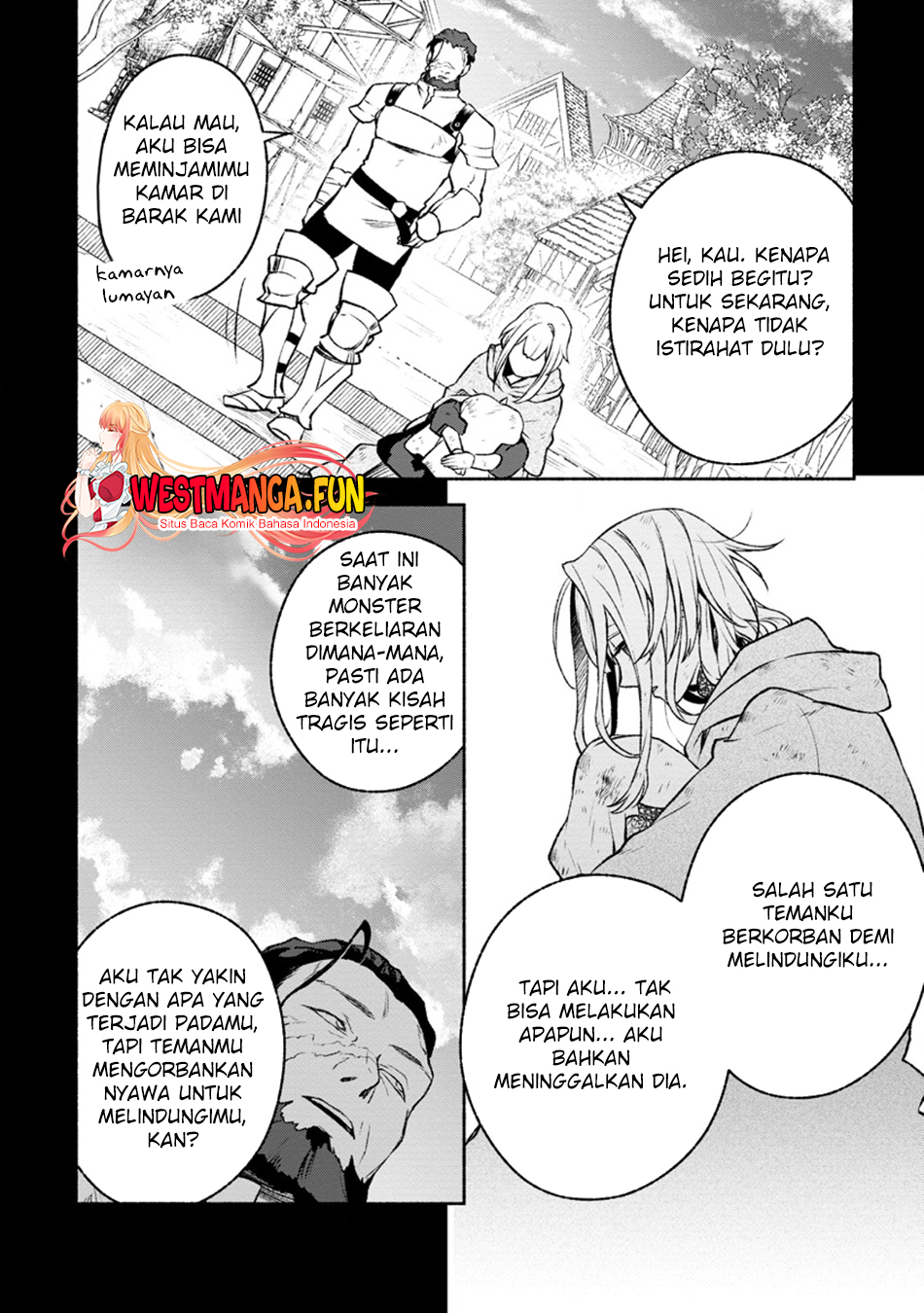 Sono Monban, Saikyou ni Tsuki: Tsuihou sareta Bougyoryoku 9999 no Senshi, Outo no Monban toshite Musou suru Chapter 28.1 - halaman 6