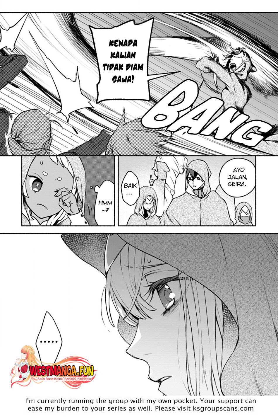 Sono Monban, Saikyou ni Tsuki: Tsuihou sareta Bougyoryoku 9999 no Senshi, Outo no Monban toshite Musou suru Chapter 28.2 - halaman 17