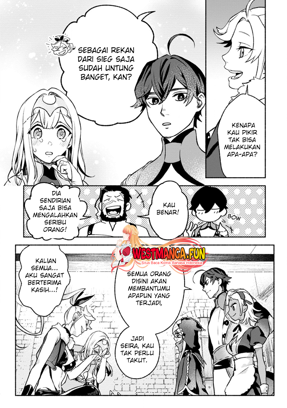 Sono Monban, Saikyou ni Tsuki: Tsuihou sareta Bougyoryoku 9999 no Senshi, Outo no Monban toshite Musou suru Chapter 28.2 - halaman 5