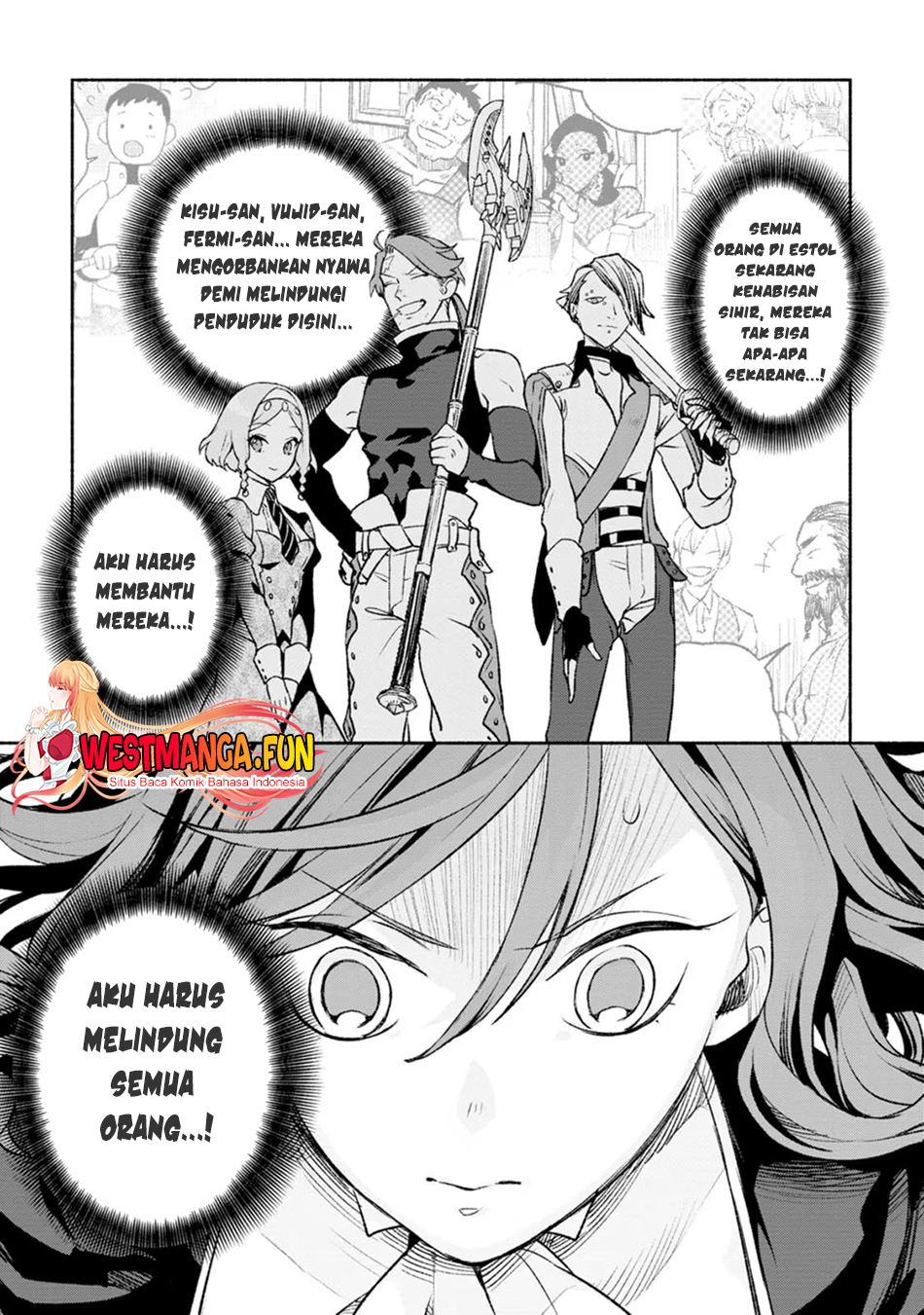 Sono Monban, Saikyou ni Tsuki: Tsuihou sareta Bougyoryoku 9999 no Senshi, Outo no Monban toshite Musou suru Chapter 30 - halaman 11