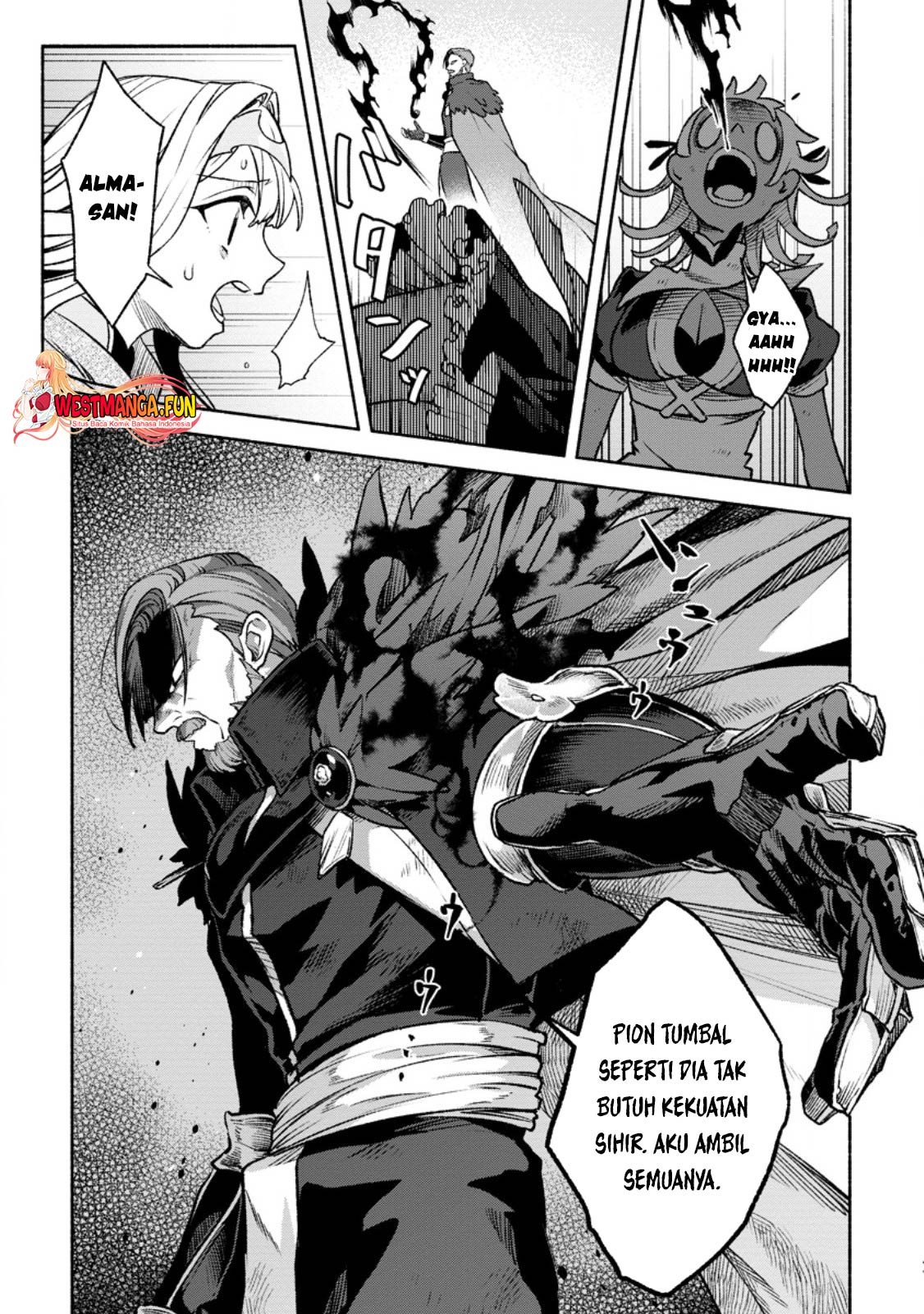 Sono Monban, Saikyou ni Tsuki: Tsuihou sareta Bougyoryoku 9999 no Senshi, Outo no Monban toshite Musou suru Chapter 31 - halaman 28