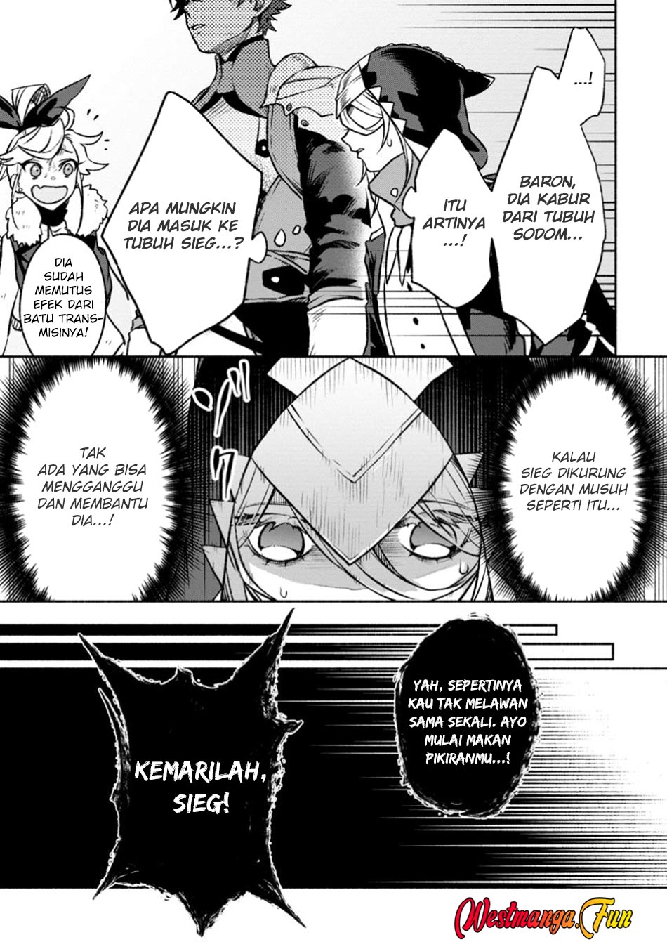Sono Monban, Saikyou ni Tsuki: Tsuihou sareta Bougyoryoku 9999 no Senshi, Outo no Monban toshite Musou suru Chapter 32.3 - halaman 7