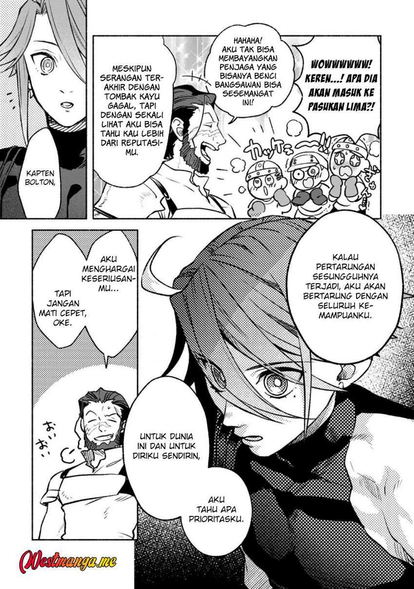 Sono Monban, Saikyou ni Tsuki: Tsuihou sareta Bougyoryoku 9999 no Senshi, Outo no Monban toshite Musou suru Chapter 36 - halaman 29