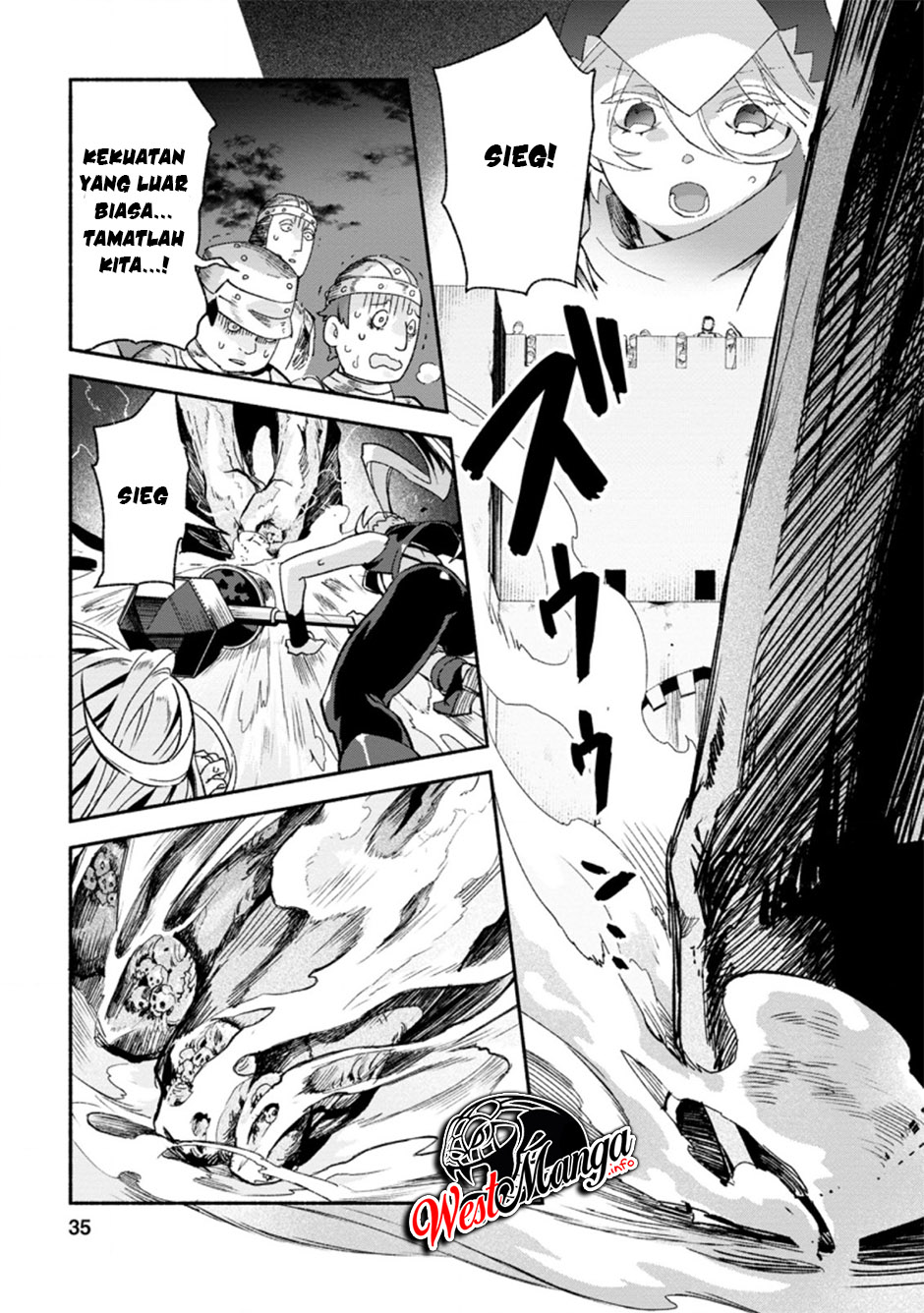 Sono Monban, Saikyou ni Tsuki: Tsuihou sareta Bougyoryoku 9999 no Senshi, Outo no Monban toshite Musou suru Chapter 7.1 - halaman 5